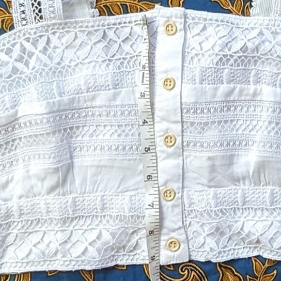 🌟NWT lace crop top white medium Japna - Picture 3 of 11